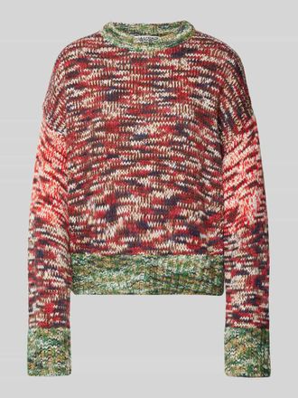 Jake*s Casual Strickpullover mit überschnittenen Schultern in Kirsche, Größe L