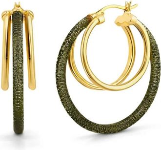 Gold & Honey Womens Multi Lucite Hoop Earrings In Blackberry