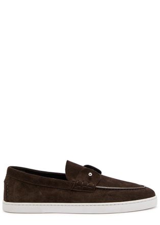 Christian Louboutin Chambeliboat Suede Loafers - Brown - 42 (IT42 / UK8)