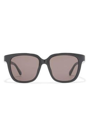 Balenciaga 524mm Square Sunglasses in Black Black Grey at Nordstrom Rack