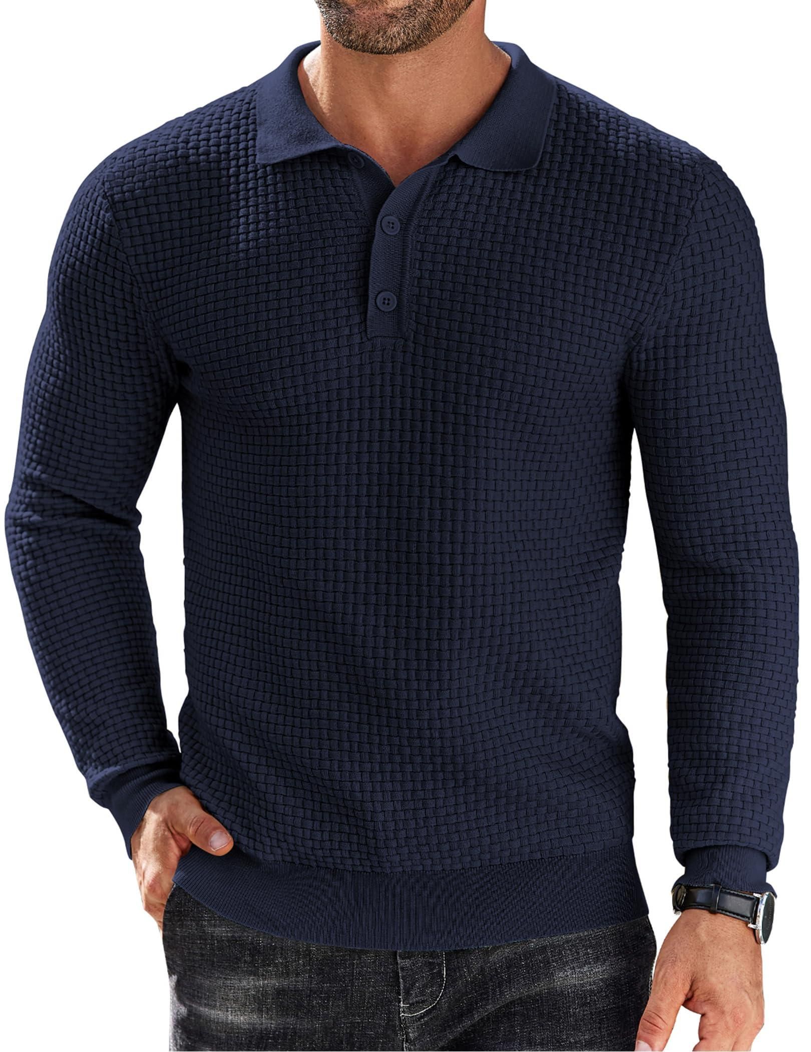 Coofandy Langarm Poloshirt Herrenbekleidung Mode für Herren - Main Image