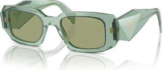 Prada Pr 17Ws Rechthoekige Zonnebril - unisex - Zonnebrillen - Groen - 49 MM - Accessoires