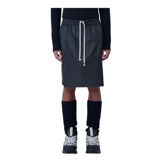 Moncler Casual Shorts, male, Black, Size: M Drawstring Midi Kilt Shorts