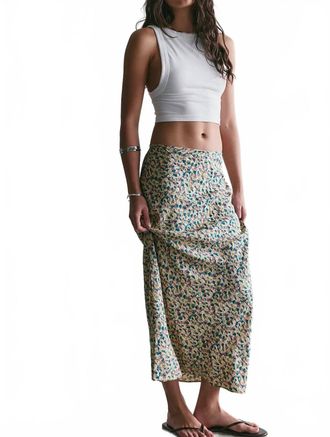 Free People Bonita Printed Maxi Skirt In Rosewood