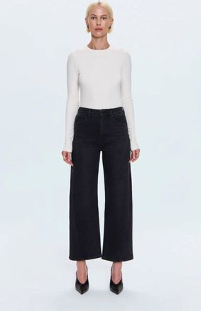 Pistola Denim Kyra High Rise Bowed Ankle Pants In Jet Set