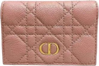 Dior Pre-owned Wallets, female, Pink, Size: ONE SIZE Pre-owned Caro Wallet
