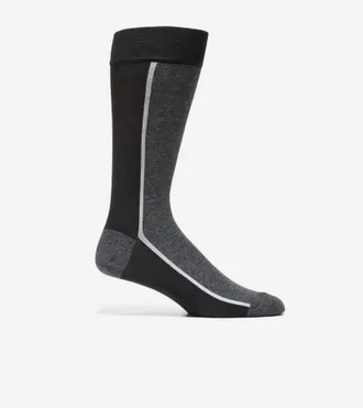 Cole Haan Mens Clocking Dress Crew Socks - Black