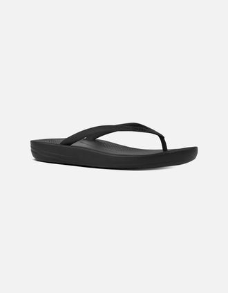 FitFlop Fitflop Womens Iqushion Womens Toe Post Sandals - Black - Size: 5