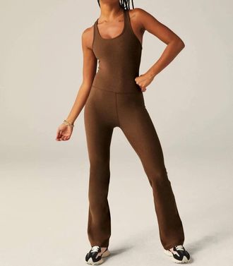 Beyond Yoga Spacedye All Around Jumpsuit In Bold Mocha Heather