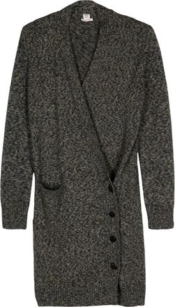 Herm&egrave;s 2010s wrap-design coat - women - Cashmere - 38 - Grey