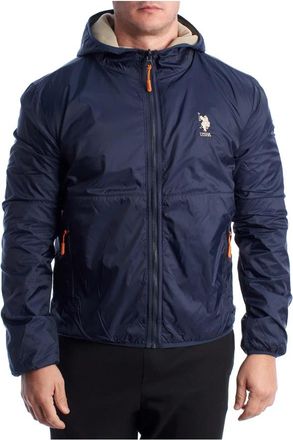 U.S.Polo Association Omkeerbaar fleece- en winddicht jack - Heren - Winterjassen - Blauw - 2XL - Polyester - Jassen
