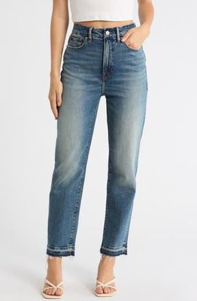Good American Good Boy High Waist Straight Leg Jeans in Indigo867 at Nordstrom Rack, Size 00
