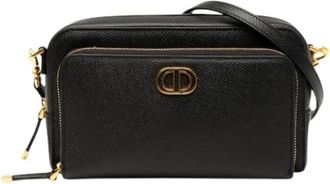 Dior Pre-owned Cross Body Bags, female, Black, Size: ONE SIZE Pre-owned Vintage Leather Cross Body Bag