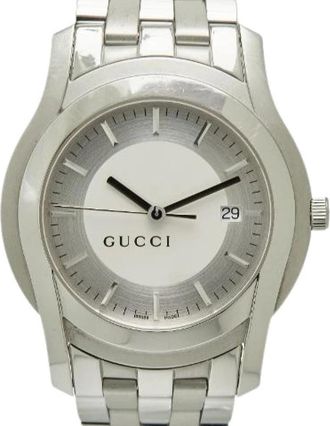 Gucci Pre-owned Watches, male, White, Size: ONE SIZE Pre-owned G-Class 5500Xl Stainless Steel Watch