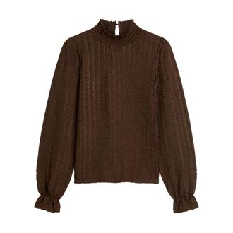 Summum Dames, Blouses & Shirts, Bruin, Maat: XL