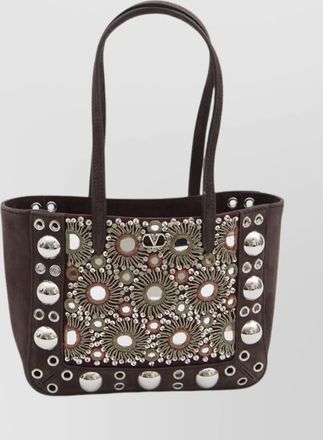 Valentino Garavani mini tote bag with rivets and mirrors