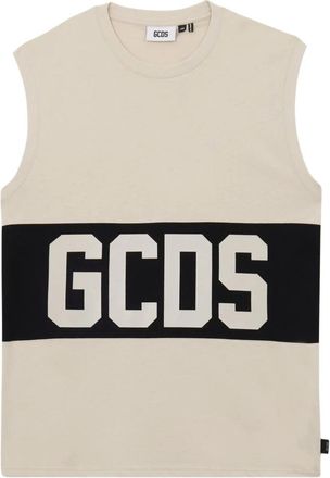 GCDS Logo Mouwloos T-shirt - Heren - Tops zonder mouwen - Veelkleurig - M - Katoen - Tops
