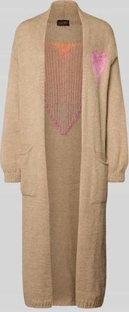 Miss Goodlife Longcardigan mit Eingrifftaschen in Sand, Gr&ouml;&szlig;e XL