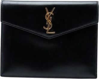 Saint Laurent Pre-owned Clutches, female, Black, Size: ONE SIZE Pre-owned Clutch Bag