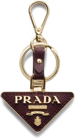 Prada Portachiavi in pelle Saffiano - Rosso