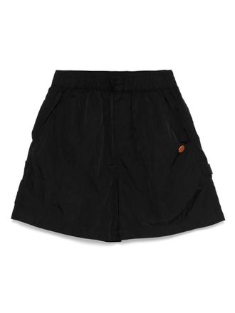 Chocoolate logo-patch shorts - women - Nylon - S - Black