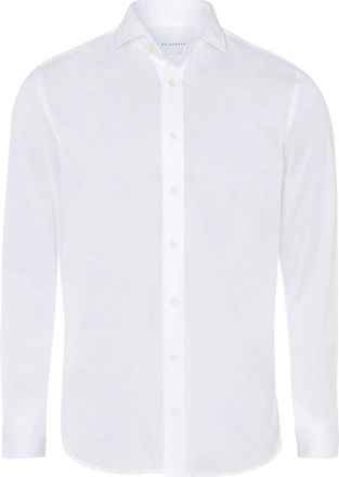 Baldessarini Jersey shirt hugh - Heren - Zakelijke Overhemden - Wit - 5XL - Katoen - Overhemden