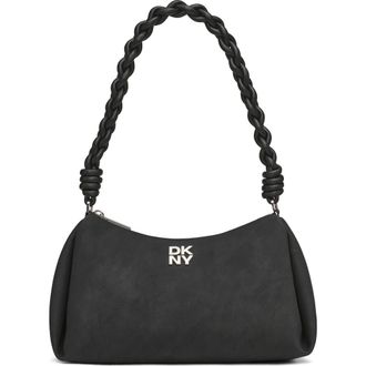 DKNY Remy Top-Zip Shoulder Bag in Black/silver at Nordstrom