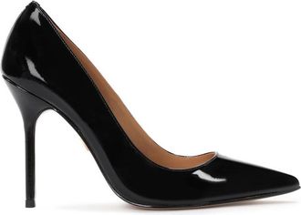 Kazar Tijdloze Zwarte Leren Stilettos - Dames - Pumps - Zwart - 37 1/2 EU - Leer - Schoenen