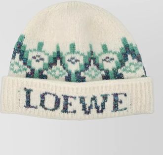 Loewe ribbed fair isle beanie