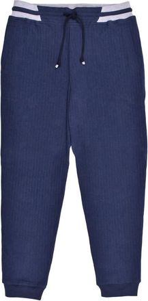 Brunello Cucinelli Blue Ribbed Knit Trousers, Size 4XL