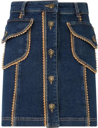 Moschino Denim Rok - Dames - Spijkerrokken - Blauw - XS - Denim - Rokken