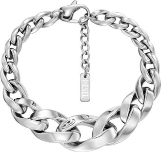 Diesel Stainless Steel Chain Bracelet - Bracelets - Unisex - Silver