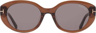 Tom Ford Smoke Oval Ladies Sunglasses FT1292-K 45A 54