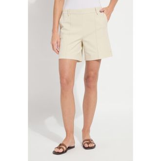 Lyss&eacute; ntials Amanda Stretch Twill Shorts in Beige at Nordstrom, Size X-Small