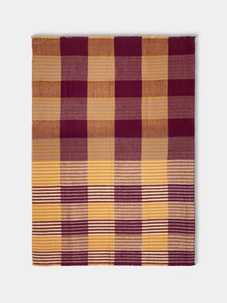 Me&K Srinagar Cashmere Tartan Throw (75in/1.9m)