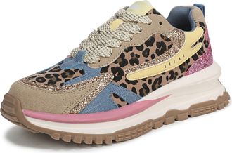 Blowfish Womens Leo Sneaker, Blue/Pink/Yellow, 3-4 UK