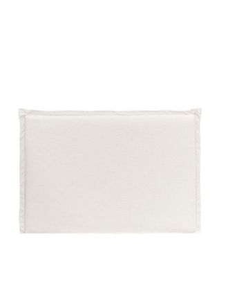 Deco Wood Cabecero tapizado desenfundable de lino blanco 140x110cm