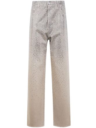 Golden Goose Journey WS Pant Kim Cotton Denim Full Sky Wash With Crystall Degrade