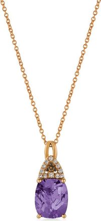 Le Vian Grape Amethyst 14K Rose Gold 2.40 Ct. Tw. Diamond & Amethyst Pendant