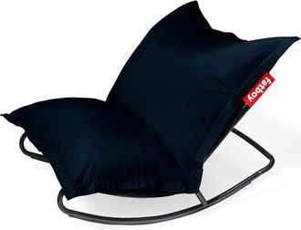 Fatboy Rock n Roll Lounge Chair, schwarz + Original Outdoor Sitzsack, dark ocean