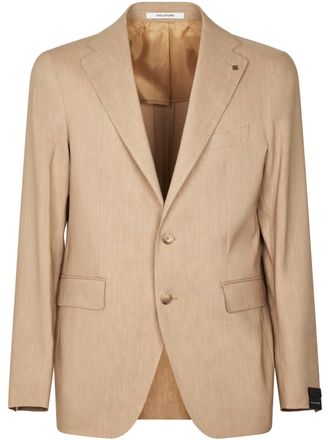 Tagliatore Beige Tailored Jacket with Two-Button Front