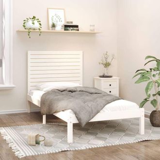 vidaXL Bed Frame without Mattress White 90x200 cm Solid Wood vidaXL