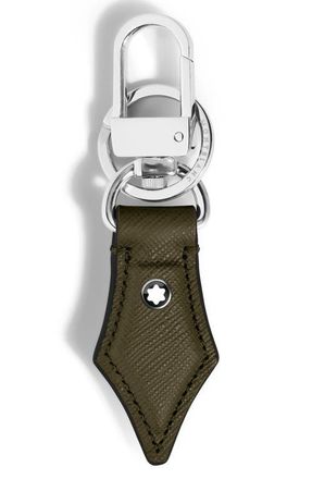 Montblanc Sartorial Leather Key Holder in Khaki at Nordstrom