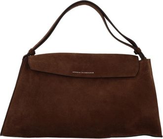 STUDIO NICHOLSON Brown Trapezoidal Calf Leather Shoulder Bag
