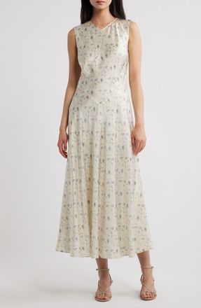 D&ocirc;en Adelana Floral Organic Cotton Midi Dress in Camellia Bloom at Nordstrom, Size Xx-Small