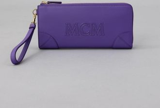 MCM Mcm Purple Leather Long Wallet (Bi-Fold) (Pre-Owned)