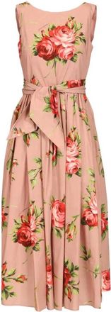 Dolce & Gabbana Rose Bouquet-Print Cotton Dress - - Dresses - Donna - Multicolore - L