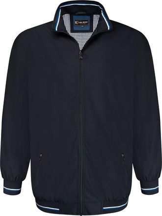 KAM Harrington Jacket Collar Premium Zip Up Long Sleeve Mens 2XL-8XL KBS 444 (UK, Alpha, 4XL, Plus, Regular, Navy)