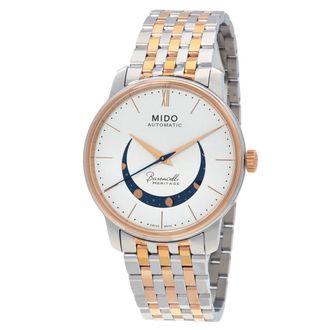 Mido Baroncelli Smiling Moon Automatic White Dial Mens Watch M0274072201001