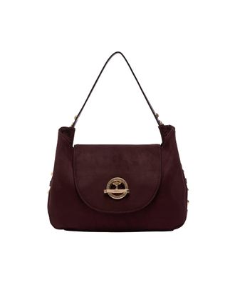Liu Jo Aubergine Medium Microfiber Handbag